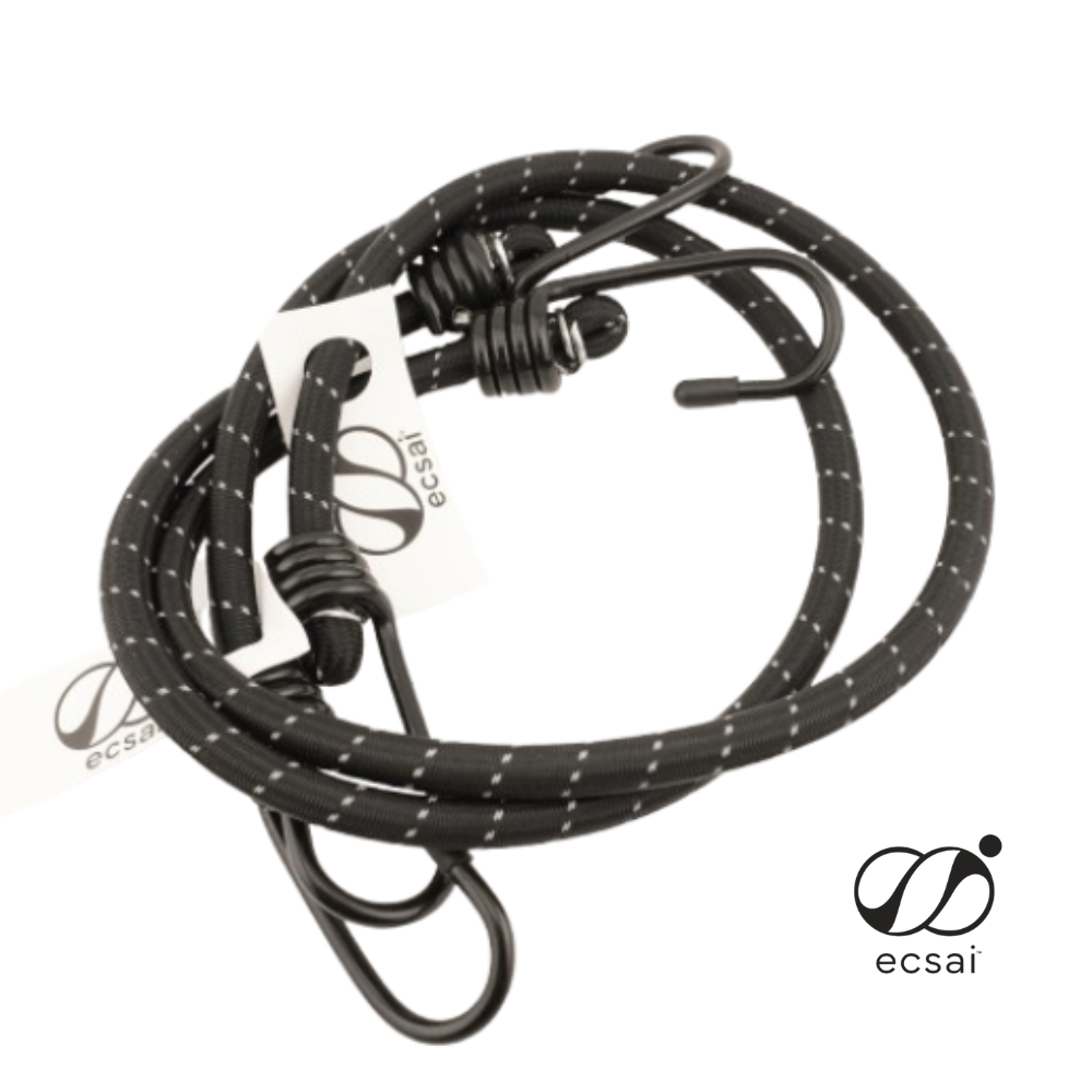 สายรัดยางยืดคุณภาพดี พร้อมตะขอเหล็ก ECSAI ขนาด 150 ซม. สี ดำ-รีเฟลกซ์ (แพค 2 ชิ้น)_0